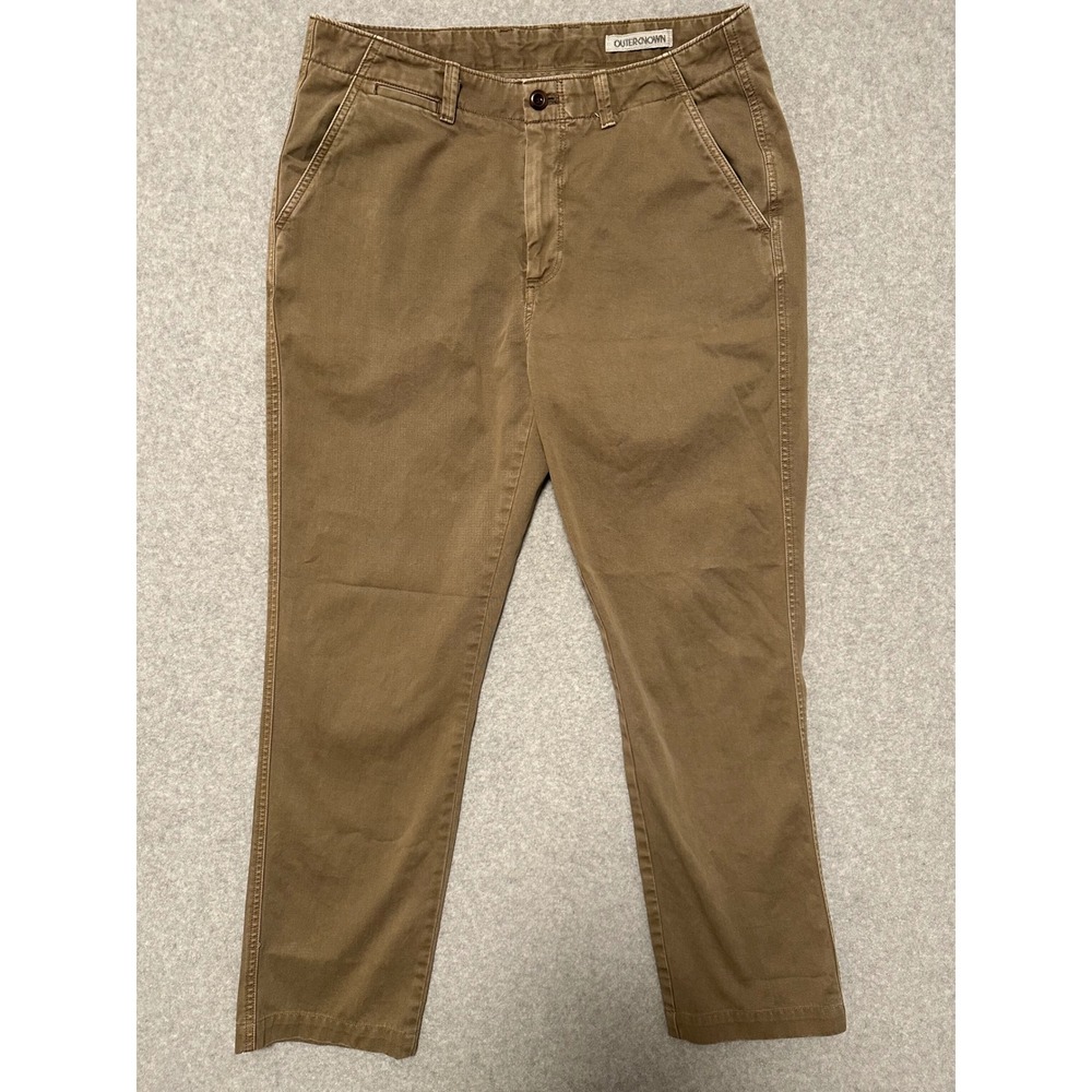 Outerknown Ambassador Slim Fit Chino Pants Mens 32 Brown Organic Cotton Tapered